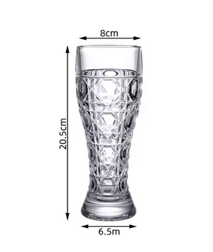 Bierglas met Handvat 330ml / 500ml – Gesneden Glas voor Bier en Dranken