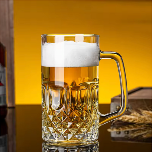 Bierglas met Handvat 400ml / 600ml – Dikke Bodem Tapbier Glas
