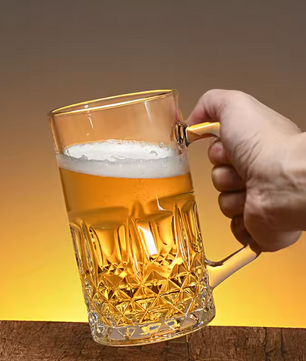 Bierglas met Handvat 400ml / 600ml – Dikke Bodem Tapbier Glas