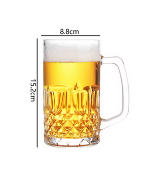 Bierglas met Handvat 400ml / 600ml – Dikke Bodem Tapbier Glas