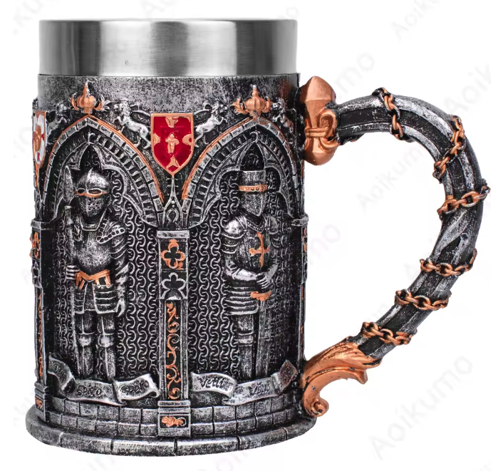 Ridder Tankard Biermok – Middeleeuwse Beker met RVS Inzet