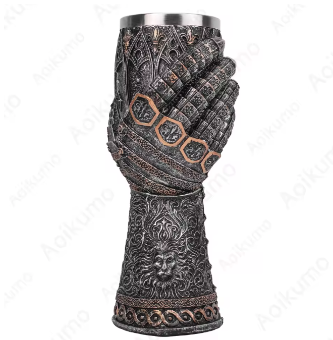 Ridder Tankard Biermok – Middeleeuwse Beker met RVS Inzet