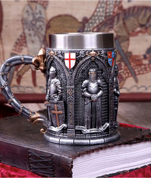 Ridder Tankard Biermok – Middeleeuwse Beker met RVS Inzet