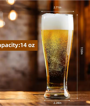 BPA-vrije Plastic Bierglazen Set van 6 – 450 ml Onbreekbare Pint Glazen