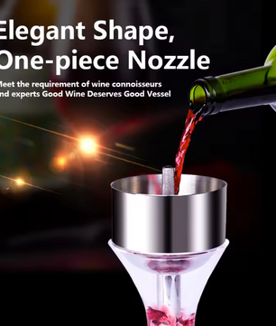 RVS Wijn Beluchter Trechter met Sedimentfilter – Wijnschenker met Zeef