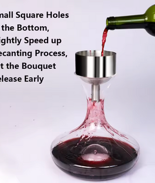 RVS Wijn Beluchter Trechter met Sedimentfilter – Wijnschenker met Zeef