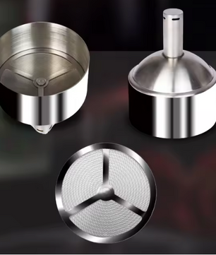 RVS Wijn Beluchter Trechter met Sedimentfilter – Wijnschenker met Zeef