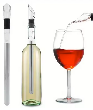 RVS Wijnkoelstok met Schenker – Wijn Chiller Stok voor Fles
