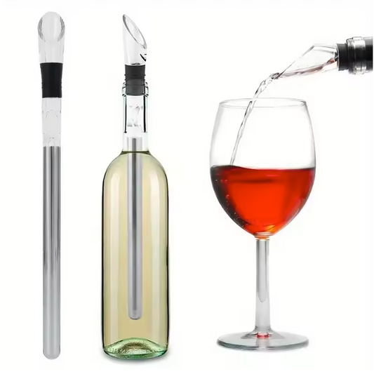RVS Wijnkoelstok met Schenker – Wijn Chiller Stok voor Fles