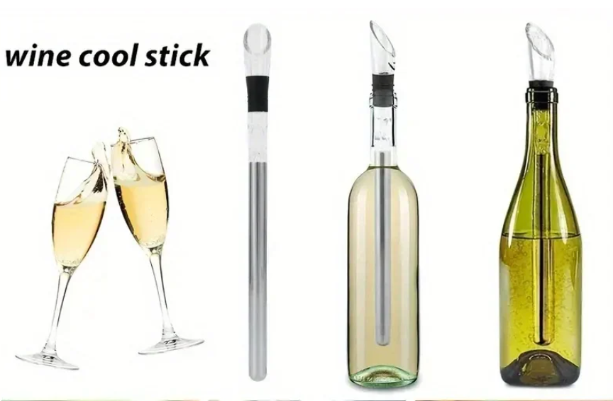 RVS Wijnkoelstok met Schenker – Wijn Chiller Stok voor Fles