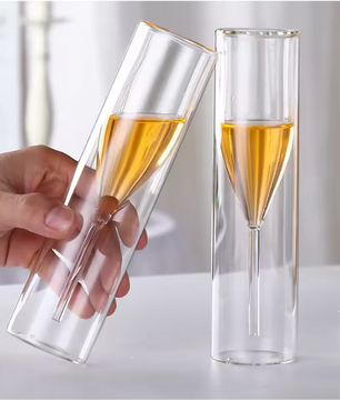 Dubbelwandige Champagneglazen – Elegante Fluitglazen voor Champagne, Mousserende Wijn en Feestelijke Toasts