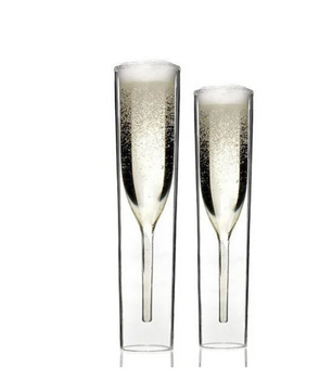 Dubbelwandige Champagneglazen – Elegante Fluitglazen voor Champagne, Mousserende Wijn en Feestelijke Toasts