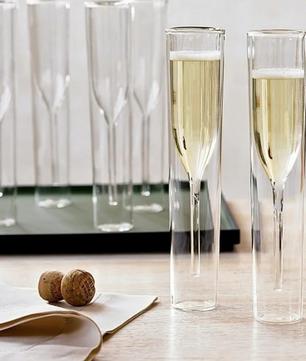 Dubbelwandige Champagneglazen – Elegante Fluitglazen voor Champagne, Mousserende Wijn en Feestelijke Toasts