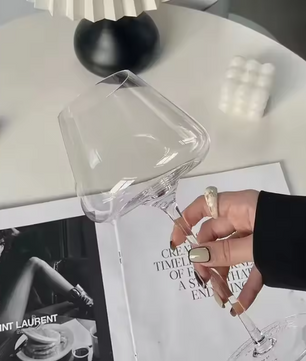 Bourgogne Wijnglas 720 ml – Kristallen Rood Wijnglas met Modern Geribbeld Design