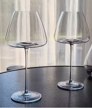 Bourgogne Wijnglas 720 ml – Kristallen Rood Wijnglas met Modern Geribbeld Design