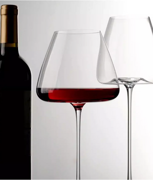 Bourgogne Wijnglas 720 ml – Kristallen Rood Wijnglas met Modern Geribbeld Design