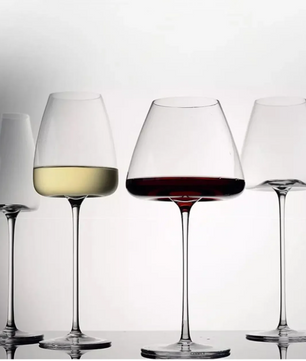 Bourgogne Wijnglas 720 ml – Kristallen Rood Wijnglas met Modern Geribbeld Design