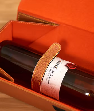 Luxe Wijn Cadeaubox voor 1 Fles – Vintage PU Lederen Wijn Geschenkdoos