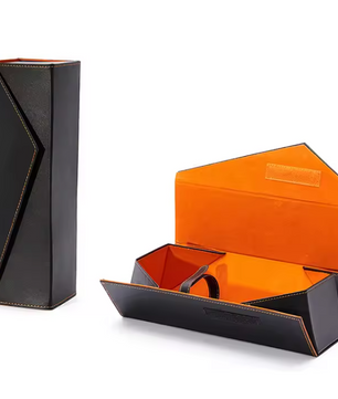 Luxe Wijn Cadeaubox voor 1 Fles – Vintage PU Lederen Wijn Geschenkdoos