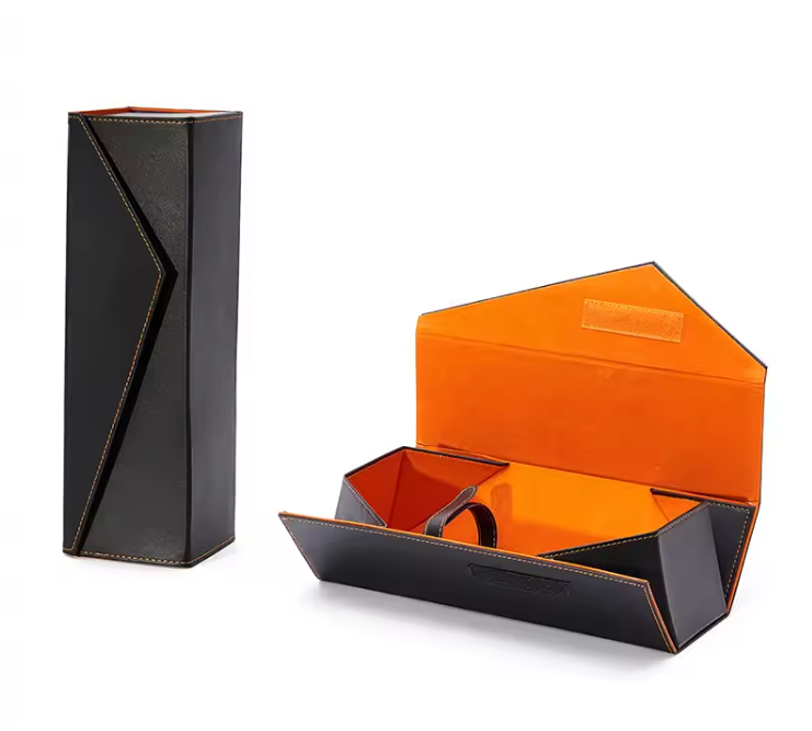 Luxe Wijn Cadeaubox voor 1 Fles – Vintage PU Lederen Wijn Geschenkdoos