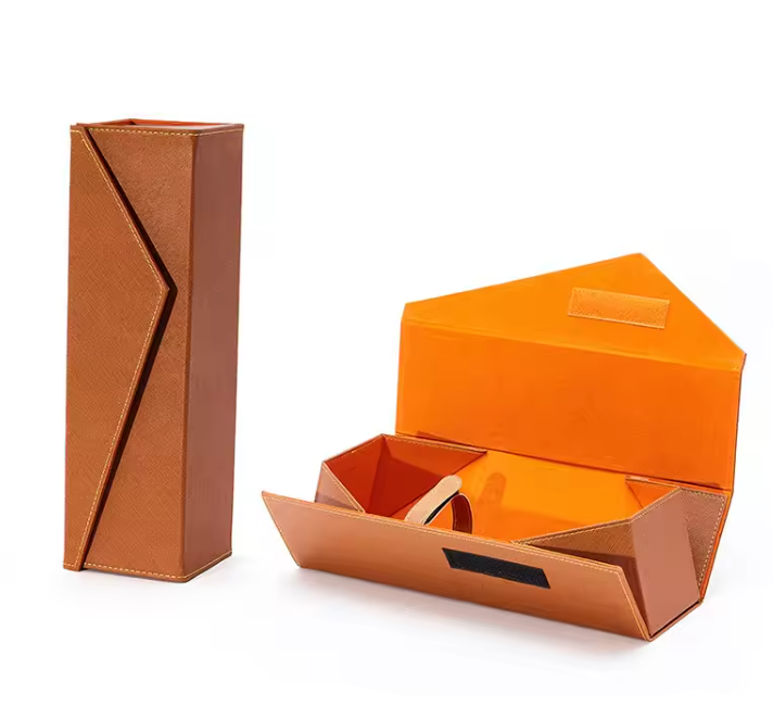 Luxe Wijn Cadeaubox voor 1 Fles – Vintage PU Lederen Wijn Geschenkdoos