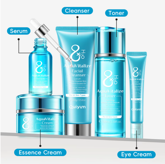Hydraterende Gezichtsverzorging Set – 5-Delige Huidverzorgingsset met Serum, Toner en Crème