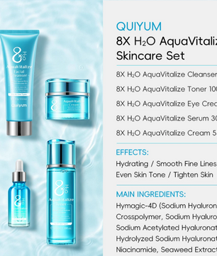 Hydraterende Gezichtsverzorging Set – 5-Delige Huidverzorgingsset met Serum, Toner en Crème