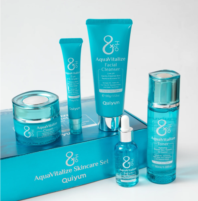 Hydraterende Gezichtsverzorging Set – 5-Delige Huidverzorgingsset met Serum, Toner en Crème