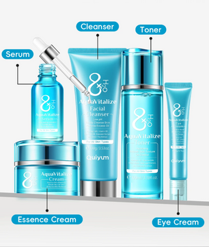 Hydraterende Gezichtsverzorging Set – 5-Delige Huidverzorgingsset met Serum, Toner en Crème