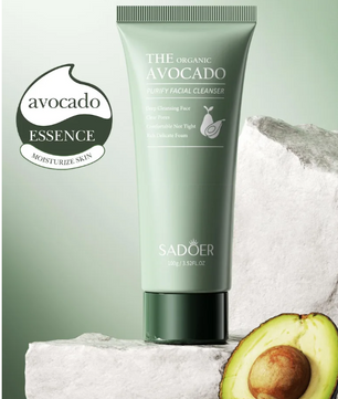 Avocado Gezichtsverzorging Set – 6-Delige Hydraterende Skincare Set met Cleanser, Serum en Crème