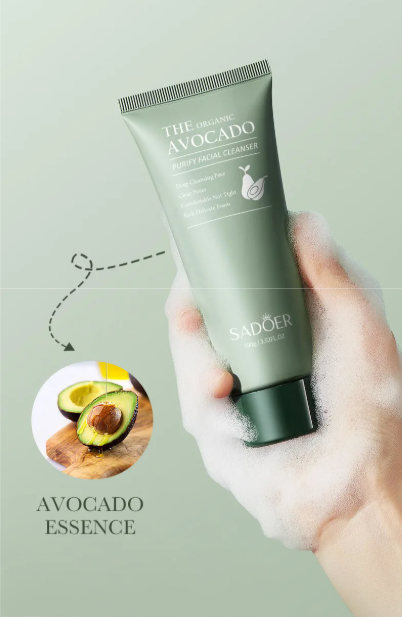 Avocado Gezichtsverzorging Set – 6-Delige Hydraterende Skincare Set met Cleanser, Serum en Crème