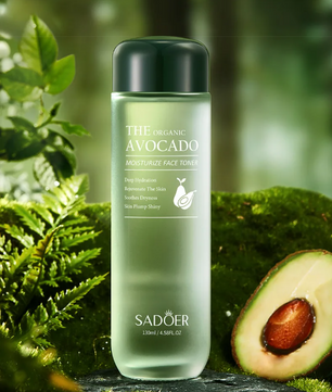 Avocado Gezichtsverzorging Set – 6-Delige Hydraterende Skincare Set met Cleanser, Serum en Crème