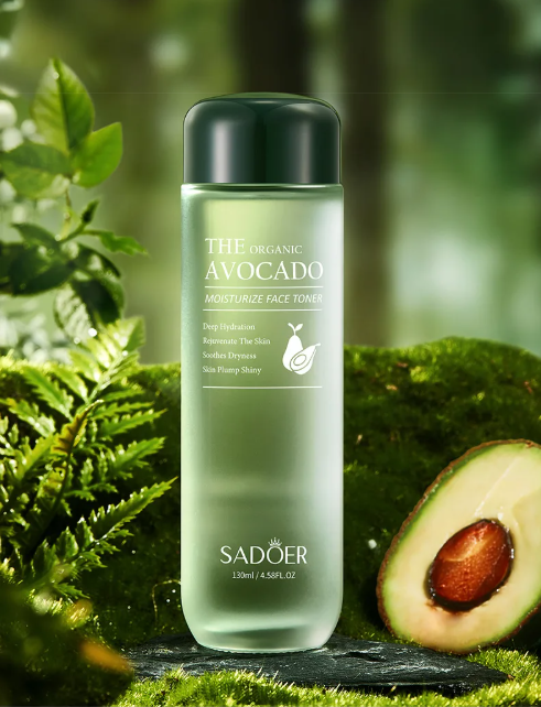 Avocado Gezichtsverzorging Set – 6-Delige Hydraterende Skincare Set met Cleanser, Serum en Crème