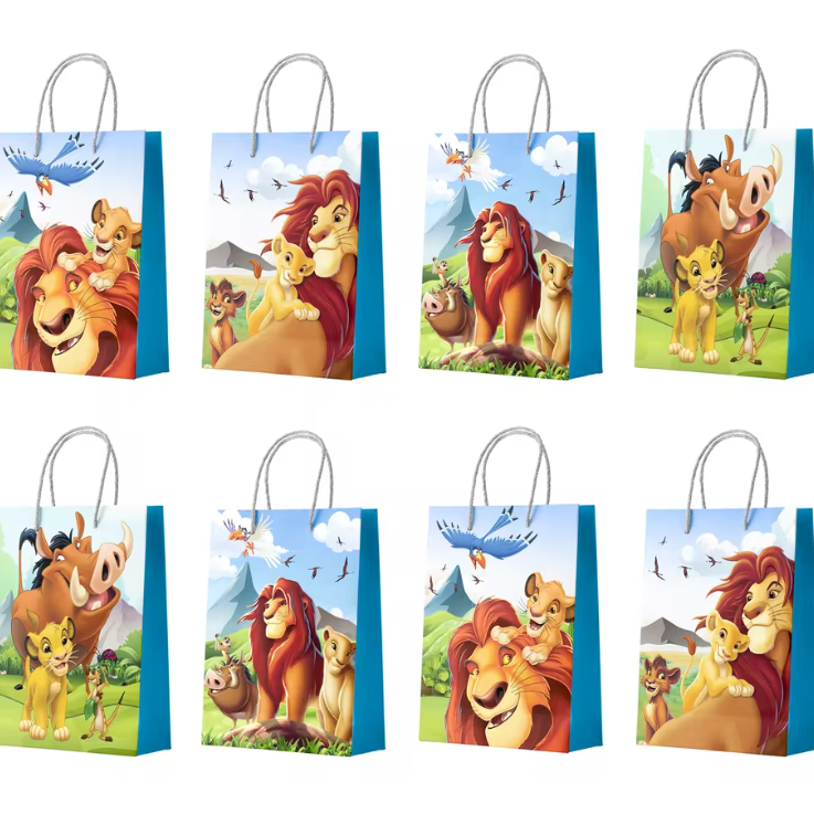 Leeuw Thema Feest Uitdeelzakjes – Set van 16 Kinder Feestzakjes voor Verjaardagsfeest