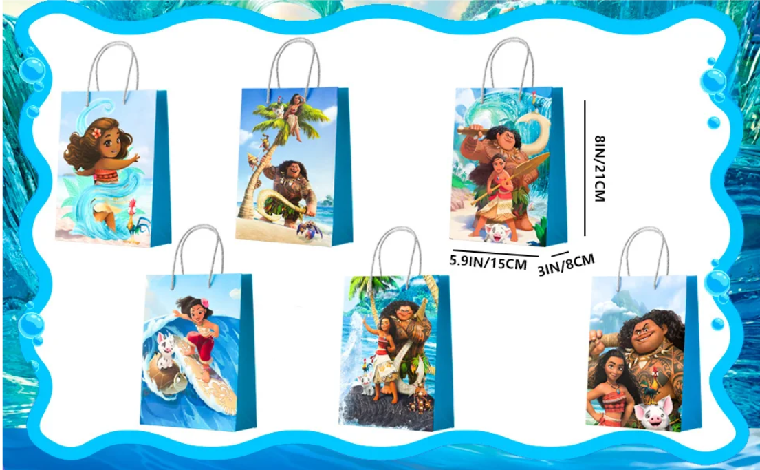 Tropisch Oceaan Thema Feest Uitdeelzakjes – Set van 24 Kinder Traktatiezakjes voor Verjaardag