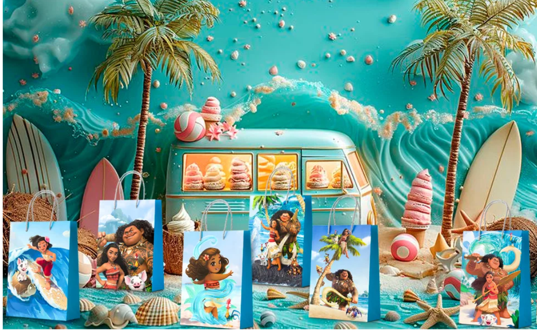 Tropisch Oceaan Thema Feest Uitdeelzakjes – Set van 24 Kinder Traktatiezakjes voor Verjaardag