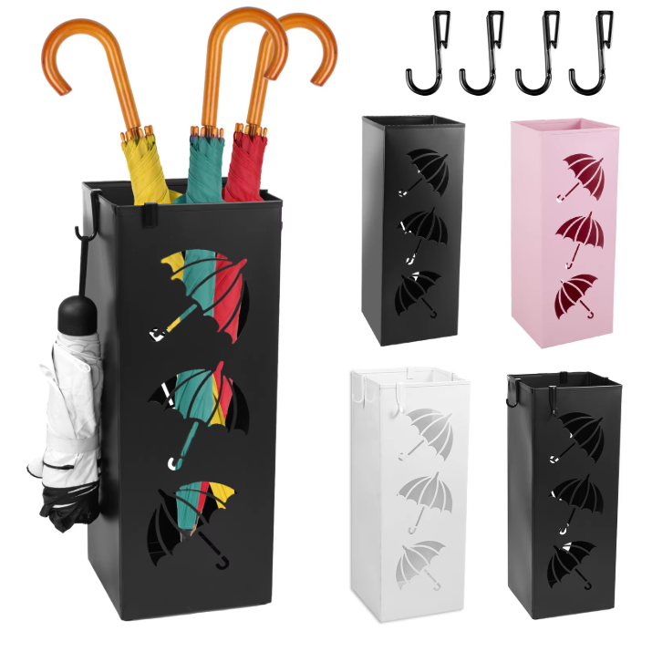 Metalen Paraplubak – Vrijstaande Parapluhouder met Waterbestendige Opvangbak