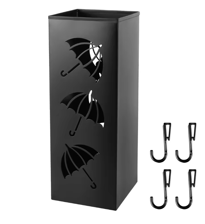 Metalen Paraplubak – Vrijstaande Parapluhouder met Waterbestendige Opvangbak