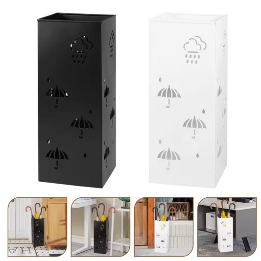 Metalen Parapluhouder – Vrijstaande Paraplubak met Decoratief Open Patroon