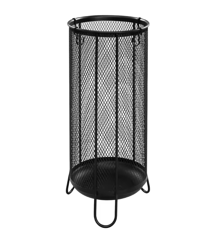 Metalen Parapluhouder met Druipbak – Rond Paraplu Rek met Haken voor Entree