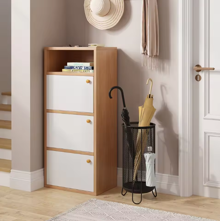 Metalen Parapluhouder met Druipbak – Rond Paraplu Rek met Haken voor Entree