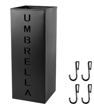 Metalen Parapluhouder – Vierkante Vrijstaande Paraplubak voor Hal en Entree