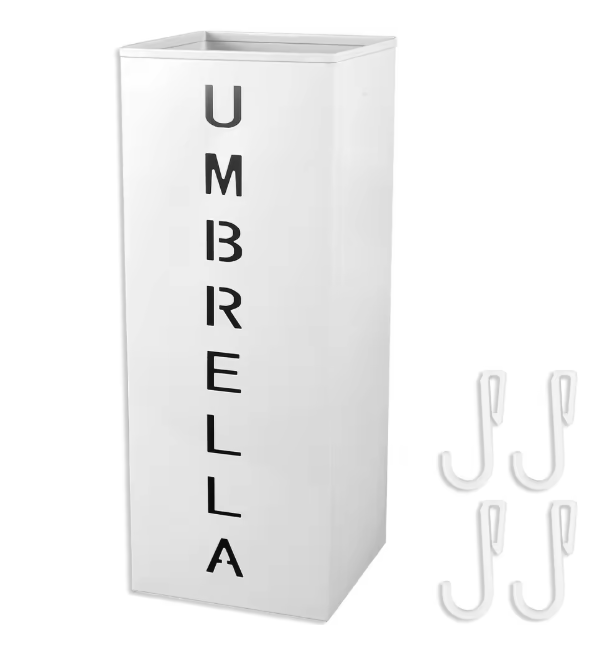 Metalen Parapluhouder – Vierkante Vrijstaande Paraplubak voor Hal en Entree