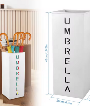 Metalen Parapluhouder – Vierkante Vrijstaande Paraplubak voor Hal en Entree