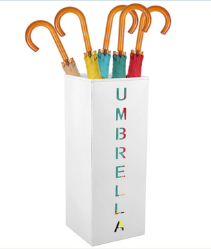 Metalen Parapluhouder – Vierkante Vrijstaande Paraplubak voor Hal en Entree