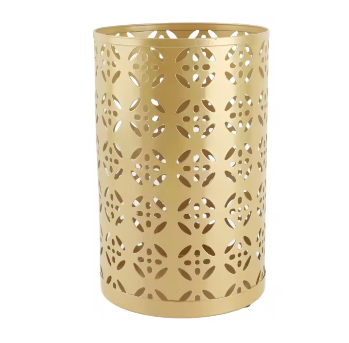 Metalen Parapluhouder – Ronde Paraplubak met Decoratief Open Design voor Entree