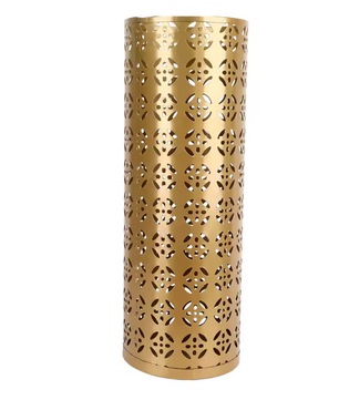 Metalen Parapluhouder – Ronde Paraplubak met Decoratief Open Design voor Entree