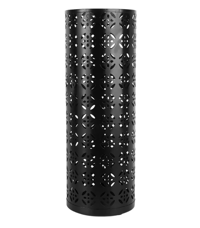 Metalen Parapluhouder – Ronde Paraplubak met Decoratief Open Design voor Entree