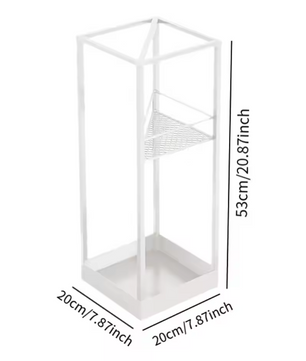 Metalen Parapluhouder – Compact Paraplurek met Druipbak voor Hal en Entree