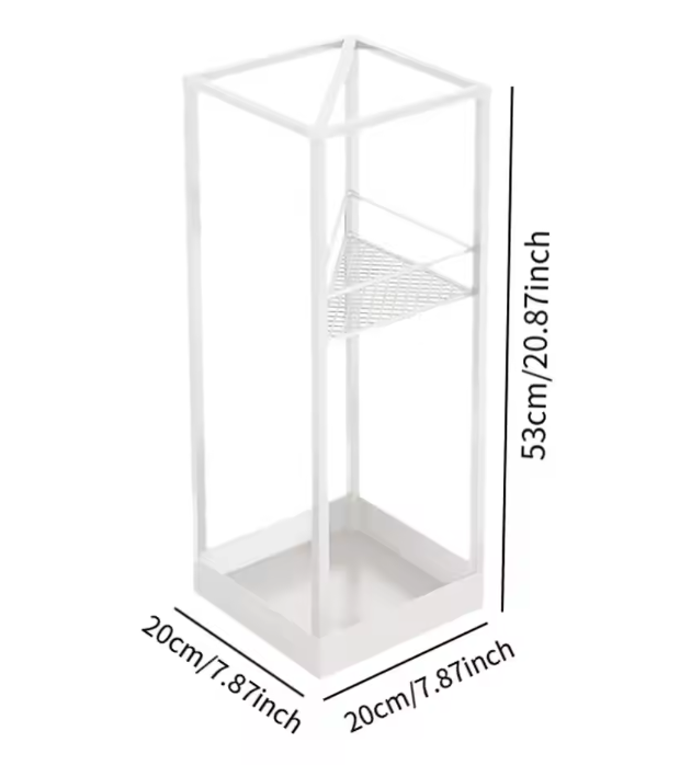 Metalen Parapluhouder – Compact Paraplurek met Druipbak voor Hal en Entree